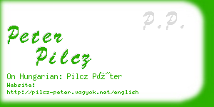 peter pilcz business card